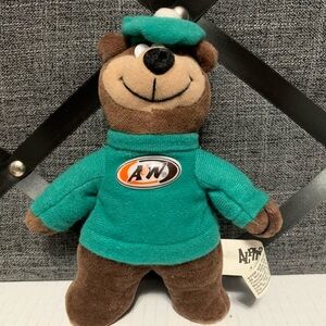A&W Restaurant Rootie 7" Beanie Plush 1998 Alpha Kids Green Shirt